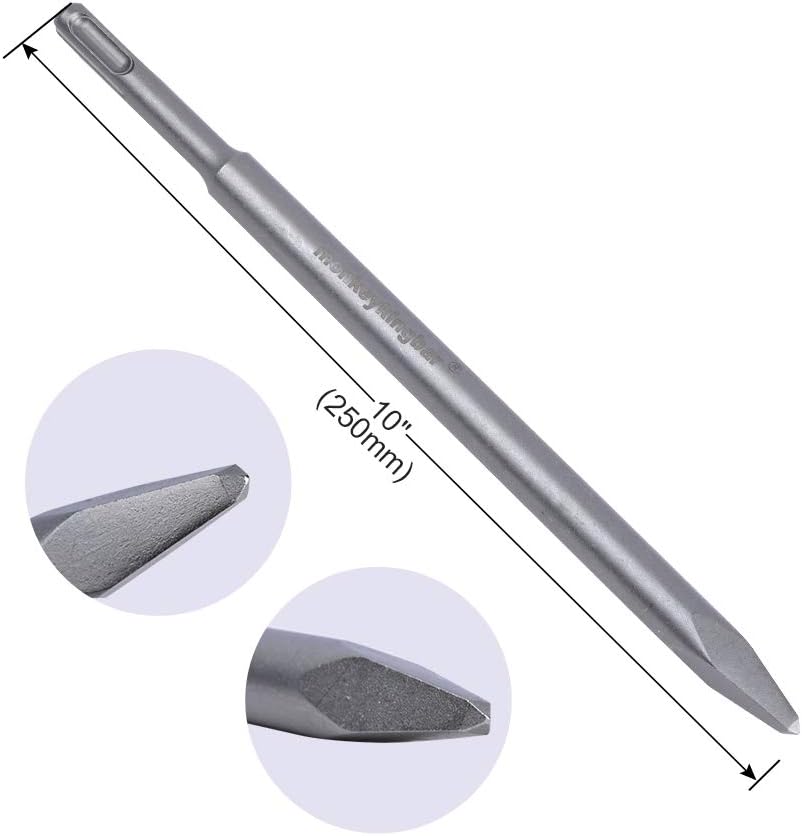 Monkey King Bar Chisel Set including SDS Plus Shanks, 4pc Masonry Concrete Drill Bit Set - Image 4