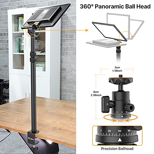 VIJIM Camera Desk Mount Stand, Extendable Up to 125 CM/ 49 Inches
