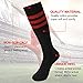 Soccer Socks, SUTTOS Unisex Cotton Knee High Triple Stripe Football Team Socks Athletic Tube Sock 2-10 Pairs