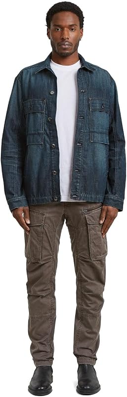 Calças Rovic Zip 3D regulares afiladas para homens, tamanho: 33/32, cor castanha