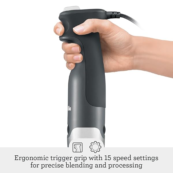 BREVILLE BSB510XL CONTROL GRIP IMMERSION BLENDER, BRUSHED STAINLESS STEEL
