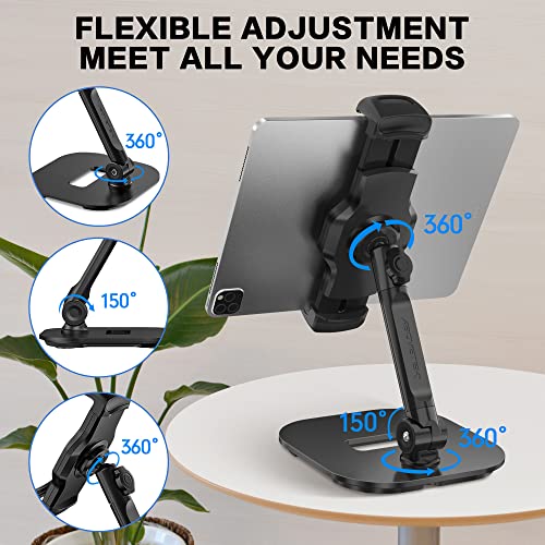 AboveTEK Upgraded Desktop Tablet Stand, 360° Swivel Tablet & Phone Desk