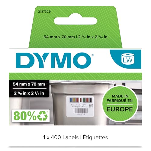 DYMO Authentic LabelWriter Stock Rotation Labels for Food Industry | 54mm x 70mm | 400 Colour-Coded Self-Adhesive Labels | for LabelWriter Label Makers