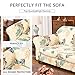 subrtex 2-Piece Durable Soft High Stretch Printed Slipcovers Washable Furniture Protector for Sofa Couch Home Decor(Small,Yellow)