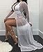 Lovaru Women's Sexy Deep V Neck Sheer Mesh See-Through Maxi Dress Bikini Cover-ups