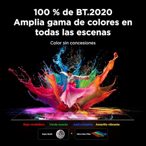TV LED 65Q7D Pro 65" SQD-Mini, 4K HDR 2000 nits, 646 zonas de escuro, Google TV, Dolby Vision IQ e Atmos, 2.1 Onkyo, 144Hz, Apple AirPlay 2 e Alexa
