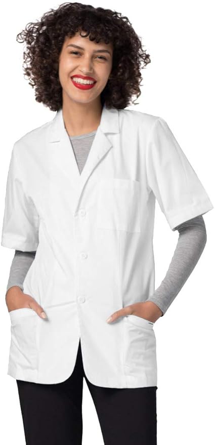 Amazon Com Adar Universal Unisex Lab Coats Short Sleeve 31 Consultation Lab Coat Clothing
