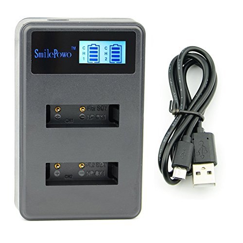SmilePowo World Travel Charger LED Display USB Dual Battery Charger for Sony NP-BX1, NP-BX1/M8 and Sony Cyber-Shot DSC-HX50V, DSC-HX300, DSC-HX400,DSC-RX1, DSC-RX1R, DSC-RX100 SmilePowo World Travel Charger LED Display USB Dual Battery Charger for Sony NP-BX1, NP-BX1/M8 and Sony Cyber-Shot DSC-HX50V, DSC-HX300, DSC-HX400,DSC-RX1, DSC-RX1R, DSC-RX100