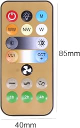 SEARUB Wireless Remote for E27 Ceiling Fan Light 3 Speed 4 Hour Timing view 2