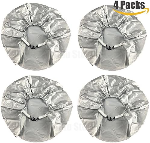 Tire Covers for RV Wheel 30 inch Set of 4 Waterproof Oxford Tires Protector Covers for Motorhome Truck Trailer Camper Auto (30'' for Tire Diameter 76cm, Tire Width 30cm