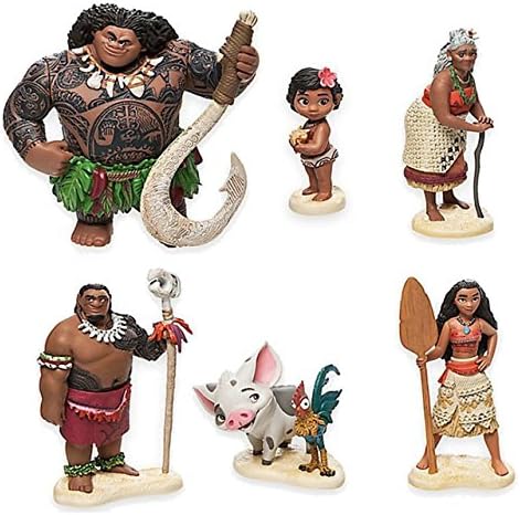 Game, Fun, 6pcs/set Cartoon Movie Vaiana Moana Princess Maui Chief Tui Tala Heihei Pua Action Figure Decoration Toys For Kids Birthday Gift, Toy, Play