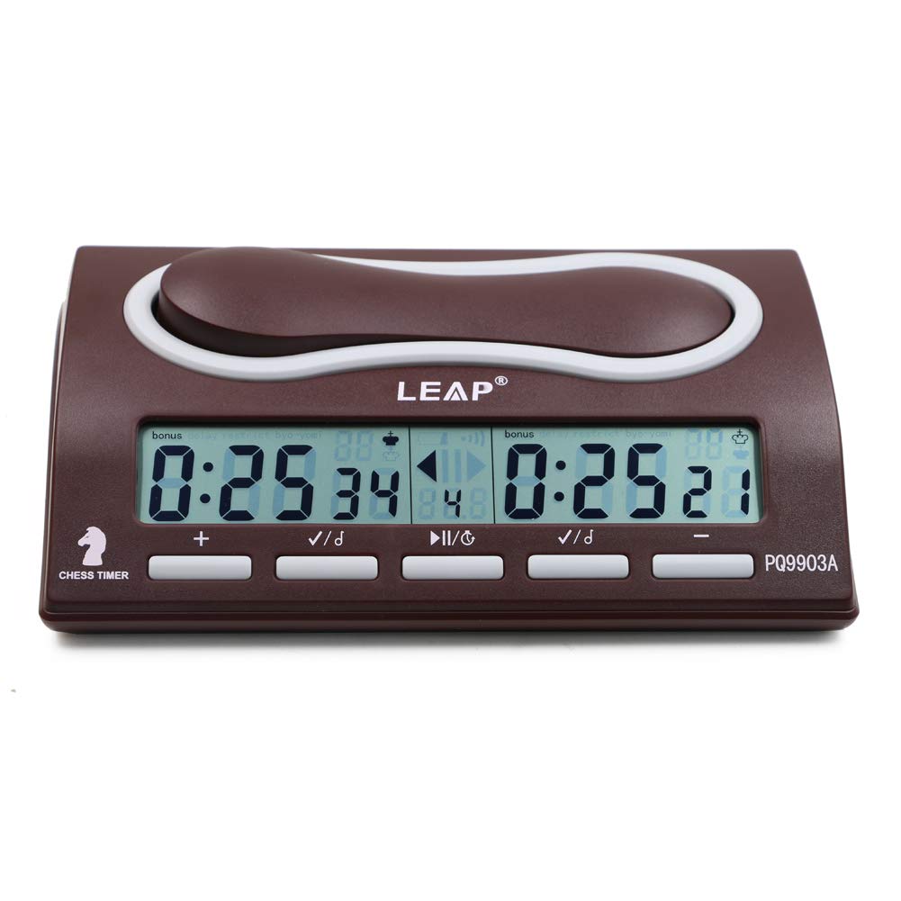 LEAP Professional Digital Chess Clocks Game Timer Count Up Down Bonus