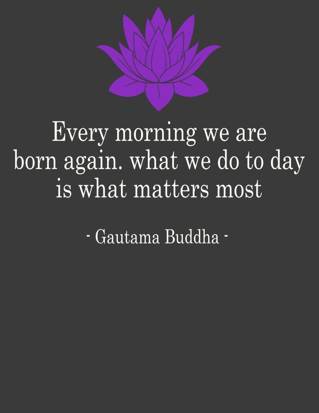 Each Morning We Are Born Again Every Morning We Are Born Again: Buddha Notebook. Buddha Journal. 8.5 X 11  Size 120 Lined Pages Buddha Journal Notebook With Quotes For Buddhism.:  Publishing, Sparky J: 9781799191483: Books - Amazon