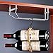 RedDreamer 14-Inch Wine Glass Rack, Under Cabinet Wine Glass Holder Stainless Steel Chrome Finish Stemware Rack - Hanging Stemware Holder for Cabinet Kitchen Bar, Set of 4