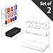 MyGift Wall Mounted Clear Acrylic Dry Erase Marker Holder Organizer for 5 Markers and Eraser, Hanging Whiteboard Accessories Rack for Office Home Dorm Classroom Meeting Room, Set of 2