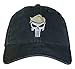 Treefrogg Apparel Trump Skull Cap - Trump for Justice - QAnon Q Hat (Distressed Black/TrumpHairSkull)