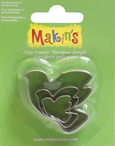 Makins M360-12Makin's Clay Cutters 3/Pkg-Dove,Silver