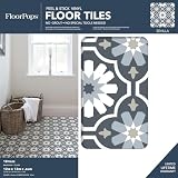 FloorPops Sevilla Peel & Stick Floor Tiles Gray 60 x 24 inches view 2