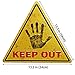 NEW DECO Warning Keep Out Tin Signs Triangle Metal Borad Decorative Signs Side Size 13.5Inches