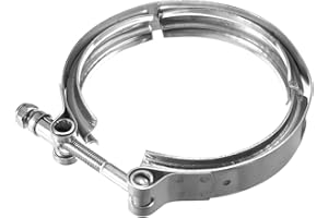 NYTKL 4 Inch V Band Clamp,Male Female 304 Stainless Steel Quick Release Flange Exhaust Clamp, V-Band for Pickup Truck Turbo Downpipe Exchange Exhaust Systems, Car Accessories