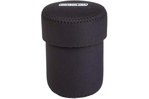 OP/TECH USA 7801054 Fold-Over Neoprene Lens Pouch – Durable Camera Lens Case with No-Lose Lid – 304 (Black)