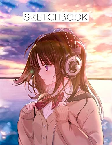 Anime CoverSketchbook: Anime style cover, sketchbook for Drawing, Coloring, Sketching and Doodling manga, 8.5 x 11 110 pages