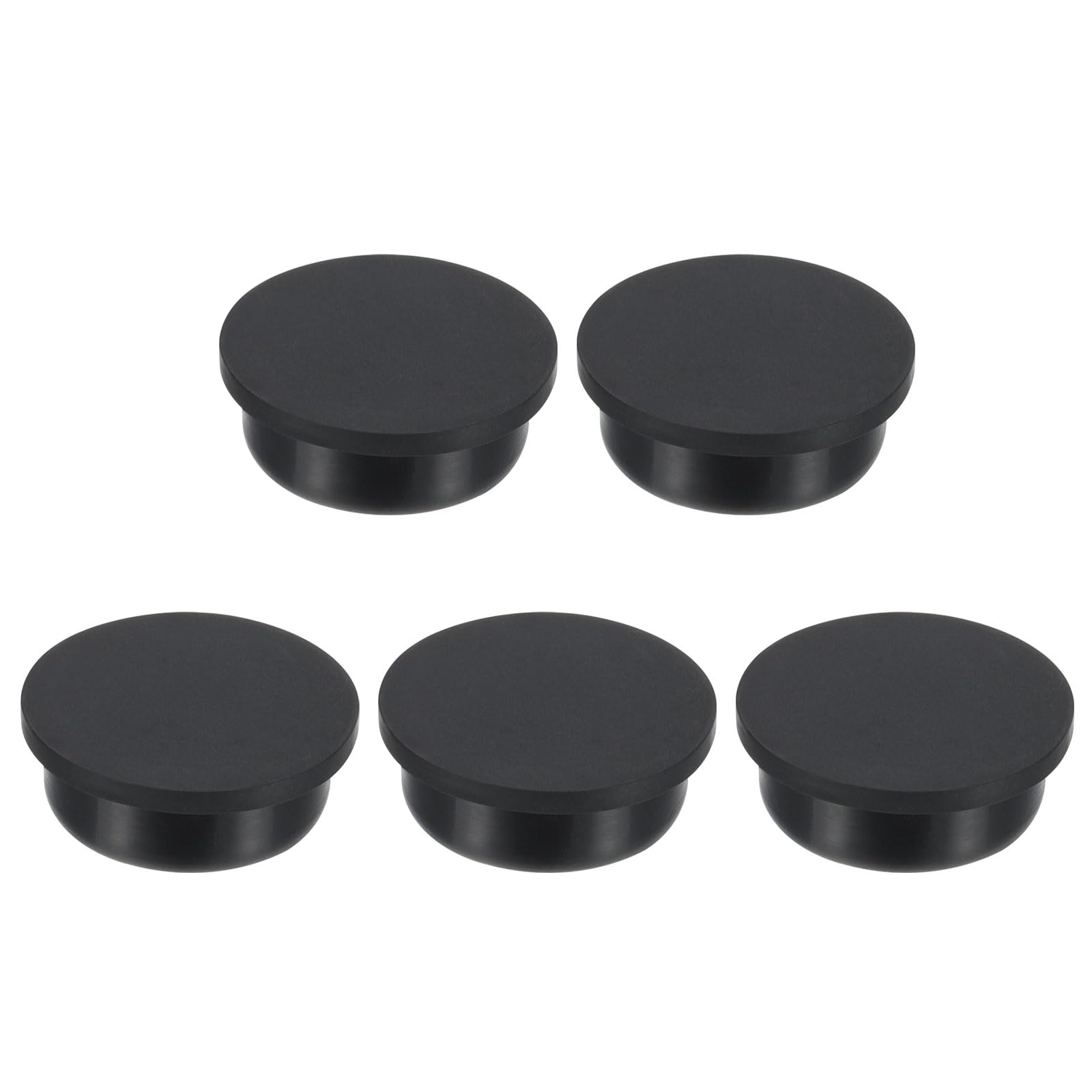PATIKIL 38.3mm Diameter Rubber Hole Plugs, 5 Pcs Silicone Rubber Round Hole Stoppers for 37-38mm Hole, Black