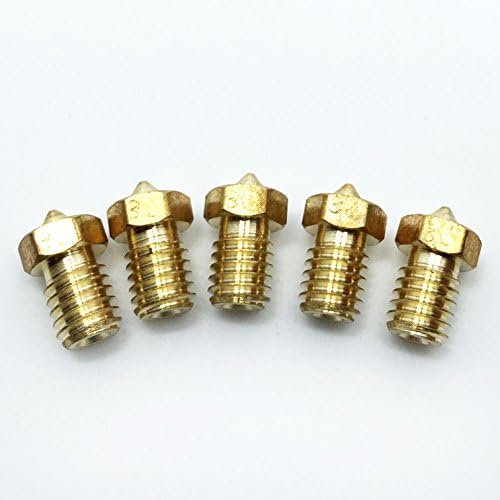 Laptopaid-5PCS 3D 0.3mm Extruder Brass Nozzle Print Head for E3D 1.75mm ABS PLA Printer