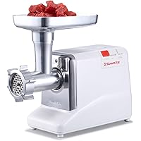 Sunmile SM-G50 ETL Electric Meat Grinder - Max 1.3 HP 1000W Heavy Duty Meat Mincer Sausage Grinder - Metal Gears, Reverse, Ci