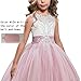 Princess Blush Pink Long Girls Pageant Dresses Kids Prom Puffy Tulle Ball Gown US 4