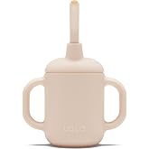 Lalo Little Cup, 3-in-1 Straw Training Cup, Dishwasher Safe, 4oz | 3-in-1 Baby and Toddler Sippy Cup, Mini Training Cup and Straw Training System, Non-Toxic, BPA-Free, 4oz, Grapefruit