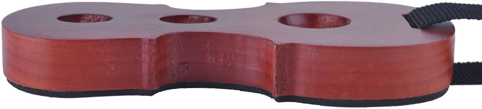 Solid Wood Cello Endpin Rest Non-slip Stopper Anchor Protector in Cello Shape 3 Holes Holder(Cello Shape-Red) - Image 4