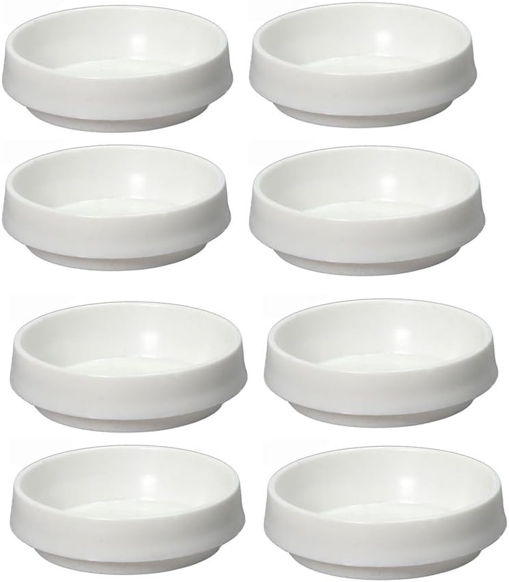Firstdeal 8 X Castor Cups White Floor Protector Caster Cups