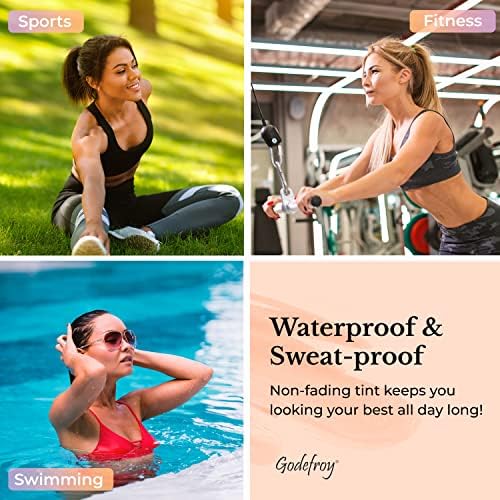 Godefroy Fast Acting Temporary Instant Brow Color, 3 Applications Per Package, Salon Quality Results, Medium Brown