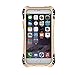 IPhone SE Case,WishLotus® Shockproof Drop Proof Water Resistant Carbon Fiber Zinc Magnesium Alloy Metal Gorilla Glass Heavy Duty Armor Case Cover for Apple iPhone SE & iPhone 5S 5 (Gold/Black/Black)