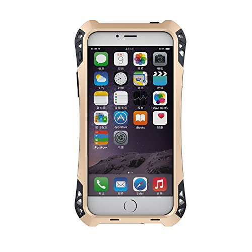 IPhone SE Case,WishLotus® Shockproof Drop Proof Water Resistant Carbon Fiber Zinc Magnesium Alloy Metal Gorilla Glass Heavy Duty Armor Case Cover for Apple iPhone SE & iPhone 5S 5 (Gold/Black/Black)