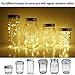 SmilingTown Mason Jar Lid Solar String Lights, Warm White 6 Pack 20 LED Waterproof Hanging Fairy Starry Lighting for Regular Mouth Jars Patio Wedding Lantern Table Decor (Warm White)