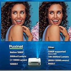Native 1080P 19000 Lumens 5G WiFi Bluetooth