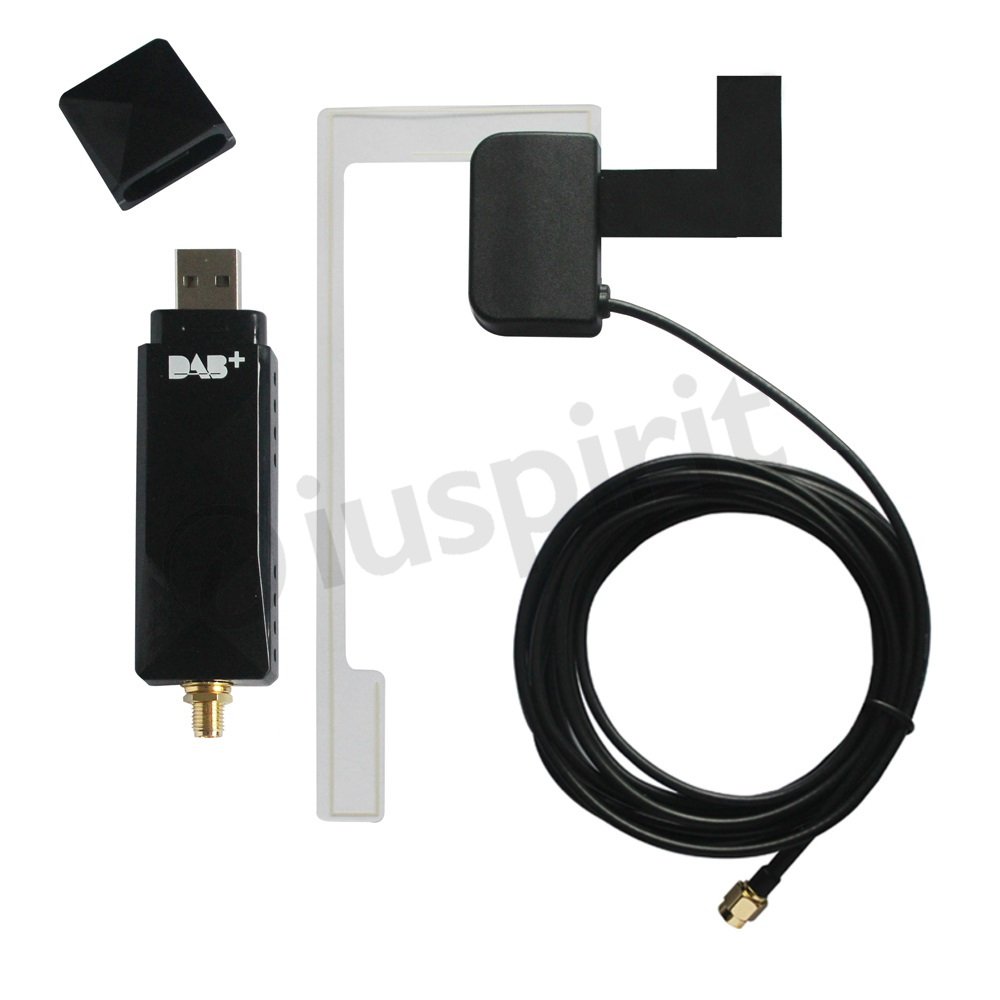 Antenna DAB+ Riloer Per Auto Con Spina MCX - Attiva, Vetro, LED, Ricezione Digitale Per Autoradio