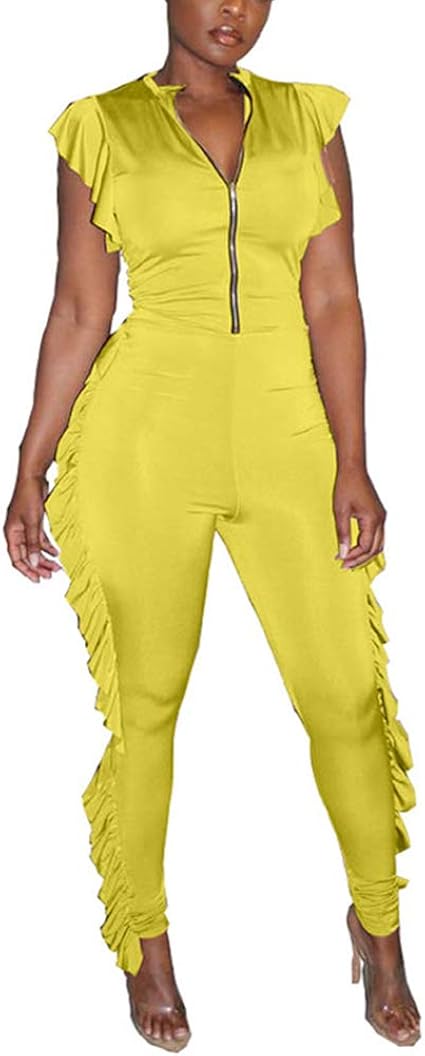 yellow one piece outfit