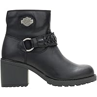Harley-Davidson Cynwood Black Leather Ankle Boots