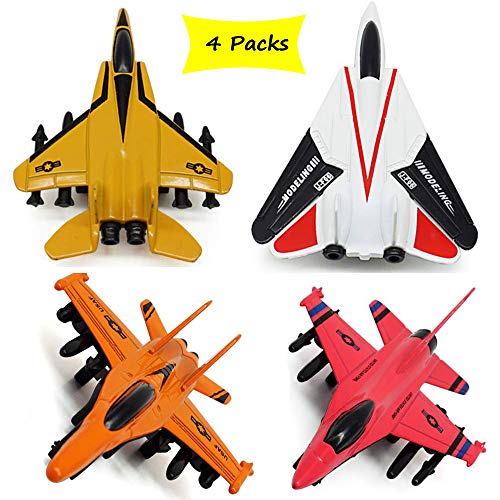 CORPER TOYS Fighter Jet Military Toy Airplane Die Cast Aircraft Model Pull-Back Air Force Playset for Kids
