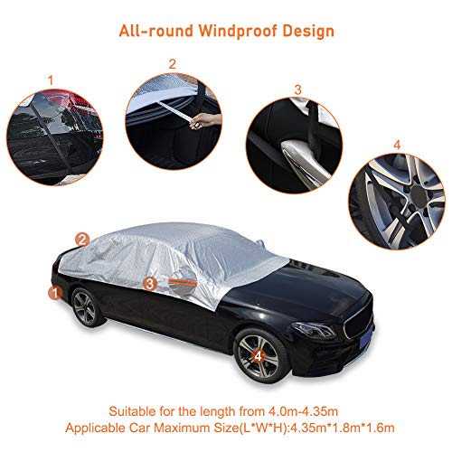 RunSnail Waterdichte Winddichte Vorst Autohoes, Anti UV Half Dikke Autohoes Met Reflecterende Strepen, UV-bescherming… - Afbeelding 4