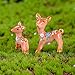 Flameer Miniature Garden Decor - 10 pcs Cute Deer Figurines Miniatures Fairy Garden Crafts Decoration Accessories