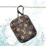 AirPods Case Protectiv Cover, Headphone Accessory, Fully Protected Shockproof case with Keychain Clip Carabiner, Compatible with Apple AirPods 1/2 Headphone Set Charging Box (Oval)