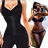 Waist Trainer Slimming Sport Hot Thermo Neoprene Sweat Sauna Body Shapers (S, Black)