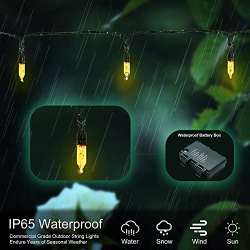 Christmas Lights, LOENDE Battery Operated String Lights 18ft 50 LED 8