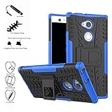 Sony Xperia XA2 Ultra Case,Mama Mouth Shockproof Heavy Duty Combo Hybrid Rugged Dual Layer Grip Cover with Kickstand for Sony Xperia XA2 Ultra 6.0 Inch 2018 (with 4 in 1 Packaged),Blue