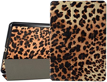 iPad 9.7 2017 Case - Tessday Ultra Slim Lightweight PU leather Smart Shell Standing Cover for Apple iPad 9.7" 2017 release, Leopart Brown