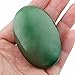 Rockcloud Oval Worry Stones,Palm Pocket Energy Stone,Healing Crystal with Velvet Bag,Green Aventurine